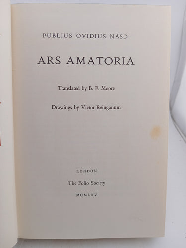 Ars Amatoria (The Folio Society) by Publius Ovidius Naso - Book Express - Used Print Books