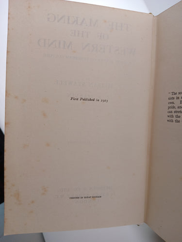 The Making of the Western Mind by F. Melian Stawell, F. S. Marvin - Book Express - Used Print Books
