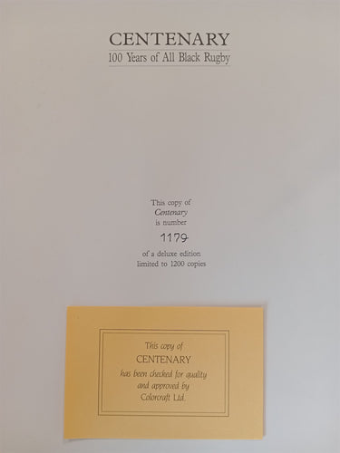 Centenary: 100 Years of All Black Rugby by R. H. Chester,N. A. C. McMillan