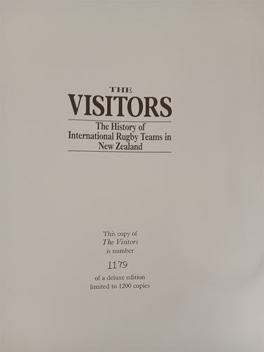 The Visitors: The History of International Rugby Teams in New Zealand by R. H. Chester,N. A. C. McMillan