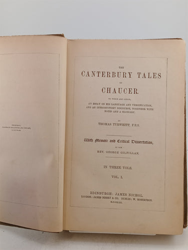 The Canterbury Tales of Chaucer Vol I - III by The Canterbury Tales of Chaucer Vol I - III