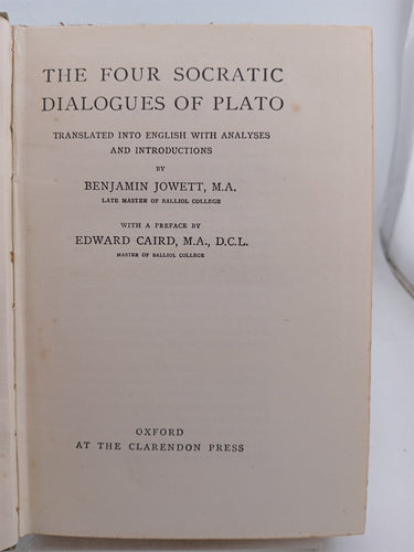 The Four Socratic Dialogues of Plato by Benjamin Jowett