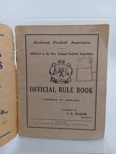 The Auckland Football Accociation Inc: Official Rule Book by AFA
