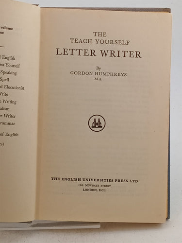 The Teach Yourself Letter Writer by Gordon Humphreys