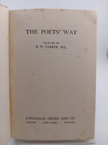 The Poet's Way by E. W. Parker (Editor)