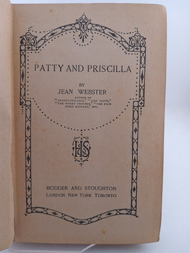 Patty and Priscilla by Jean Webster