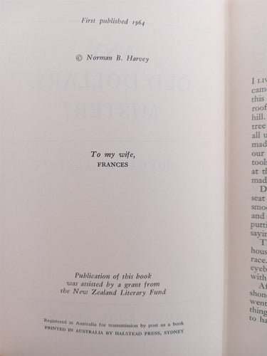 Any Old Dollars Mister? by Norman B. Harvey