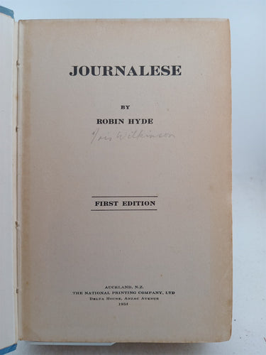 Journalese by Robin Hyde