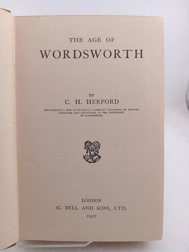 The Age of Wordsworth by C. H. Herford