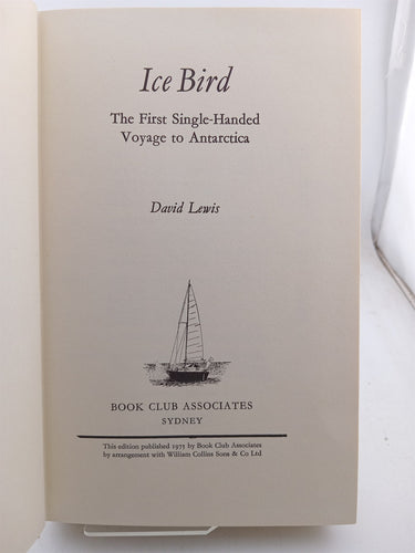 Ice Bird (Book Club Associates) by David Lewis