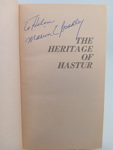 The Heritage of Hastur (SIGNED BY AUTHOR) by Marion Zimmer Bradley