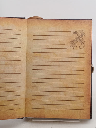 Print Books - Dragon Diary/Notebook In Faux Leather Cover by Dragon Diary/Notebook In Faux Leather Cover - Book Express