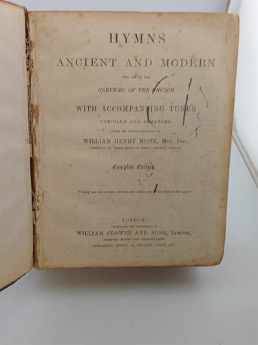 Hymns Ancient and Modern by William Henry Monk