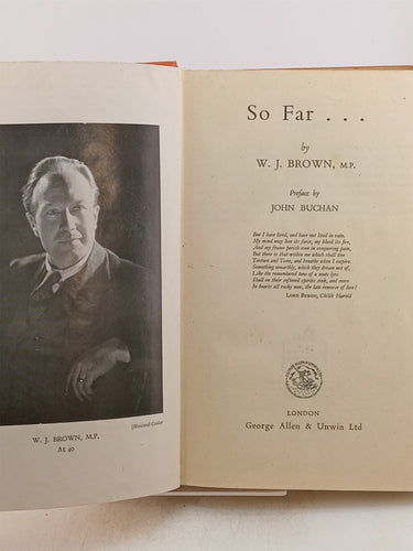 So Far by W. J. Brown