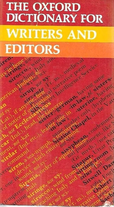 The Oxford Dictionary for Writers and Editors cover image