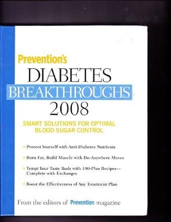Prevention's Diabetes Breakthroughs 2008, Walking Fit by Editor (2007) Hardcover cover image